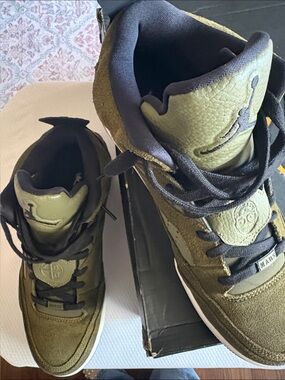 Jordan Son of Mars  Men’s Olive Green and Black High-Top Sneakers